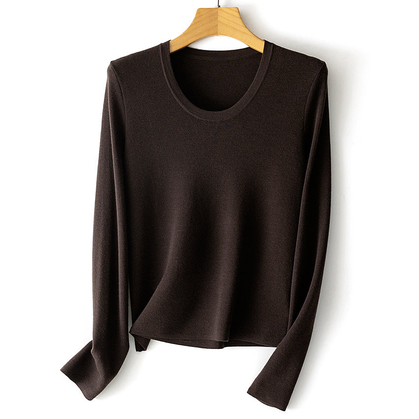Damen Feinstrick-Langarmshirt mit Rundhalsausschnitt und leichter A-Linie Shop Nory