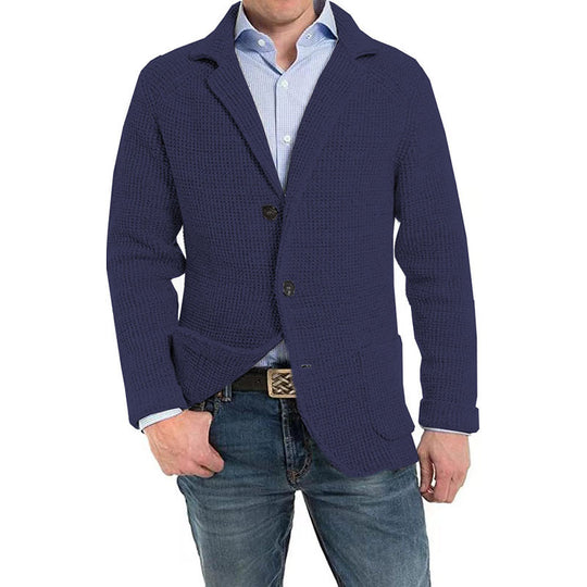 Herren Strukturstrick Sakko-Blazer mit aufgesetzten Taschen Shop Nory