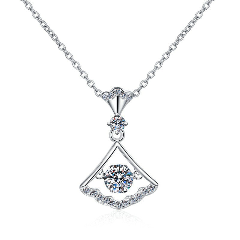 Damen elegante Anhänger-Halskette mit funkelndem Zirkonia Shop Nory