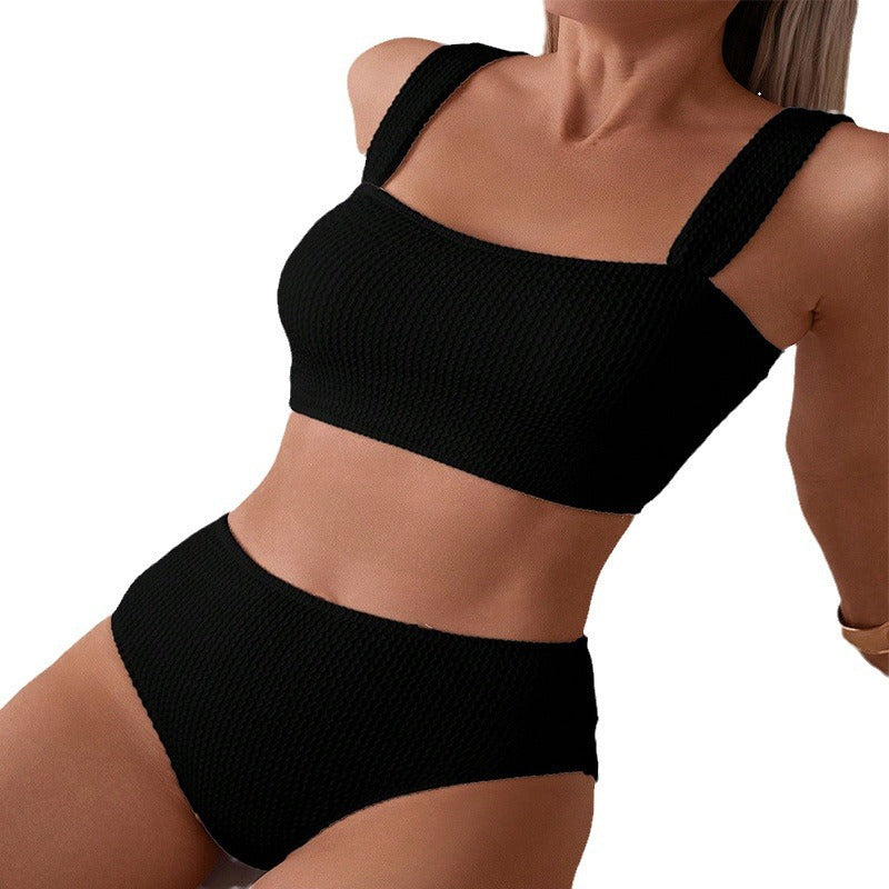 Damen Hochtailliertes Bikini-Set mit sportlichem Design