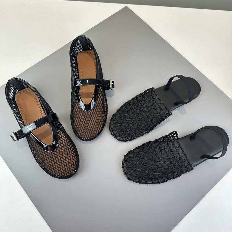 Damen luftige Sandalen im modernen Netzdesign Shopnory