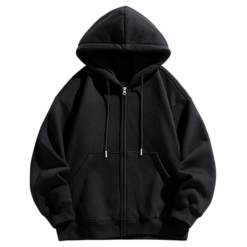 Herren Oversize Kapuzen‑Sweatjacke mit durchgehendem Reißverschluss und Kängurutasche Shop Nory
