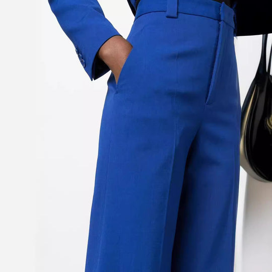 Damen High‑Waist Weitbein‑Hose im Tailoring‑Look Shop Nory