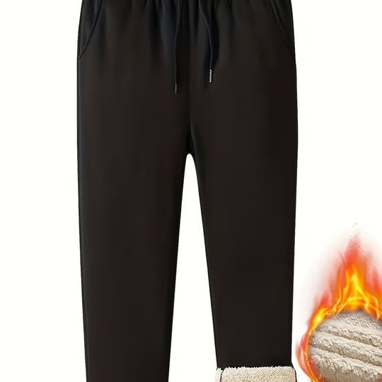Herren Thermo-gefütterte Jogginghose mit Sherpa-Innenfutter und elastischem Bund Shop Nory