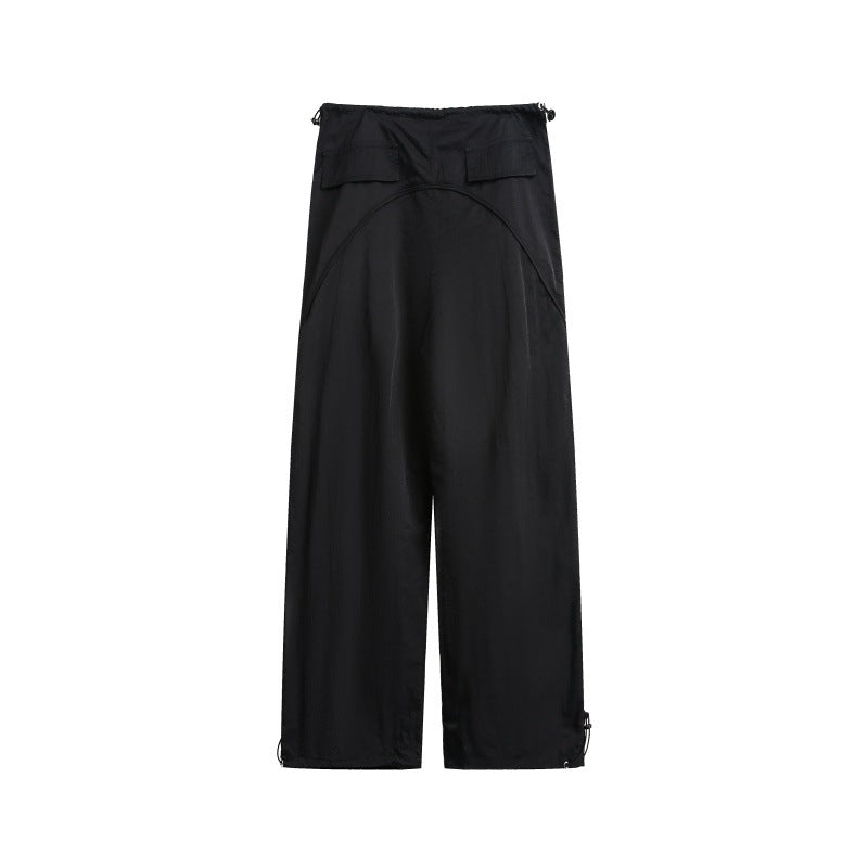 Damen weite Cargo-Hose mit Kordelzugbund und verstellbaren Saum Shop Nory