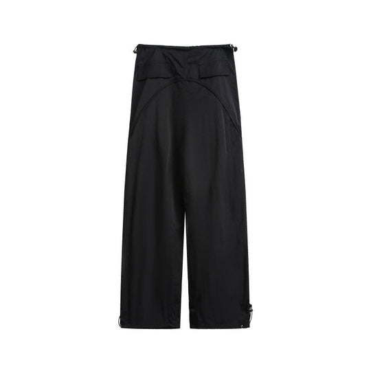 Damen weite Cargo-Hose mit Kordelzugbund und verstellbaren Saum Shop Nory