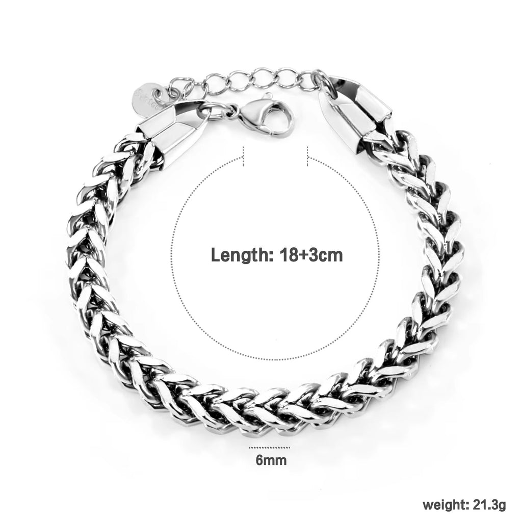 Damen trendiges Gliederarmband aus hochwertigem Edelstahl mit verstellbarem Verschluss Shop Nory