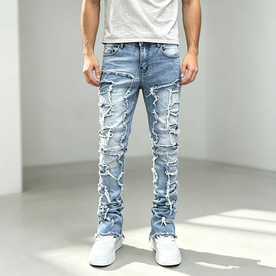 Herren Modische Ripped Jeans mit kreativen Destroyed-Details Shop Nory