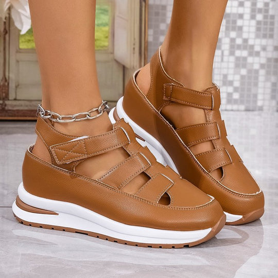 Damen Plateau-Sandalen mit geschlossener Zehenpartie und verstellbarem Klettverschluss Shop Nory