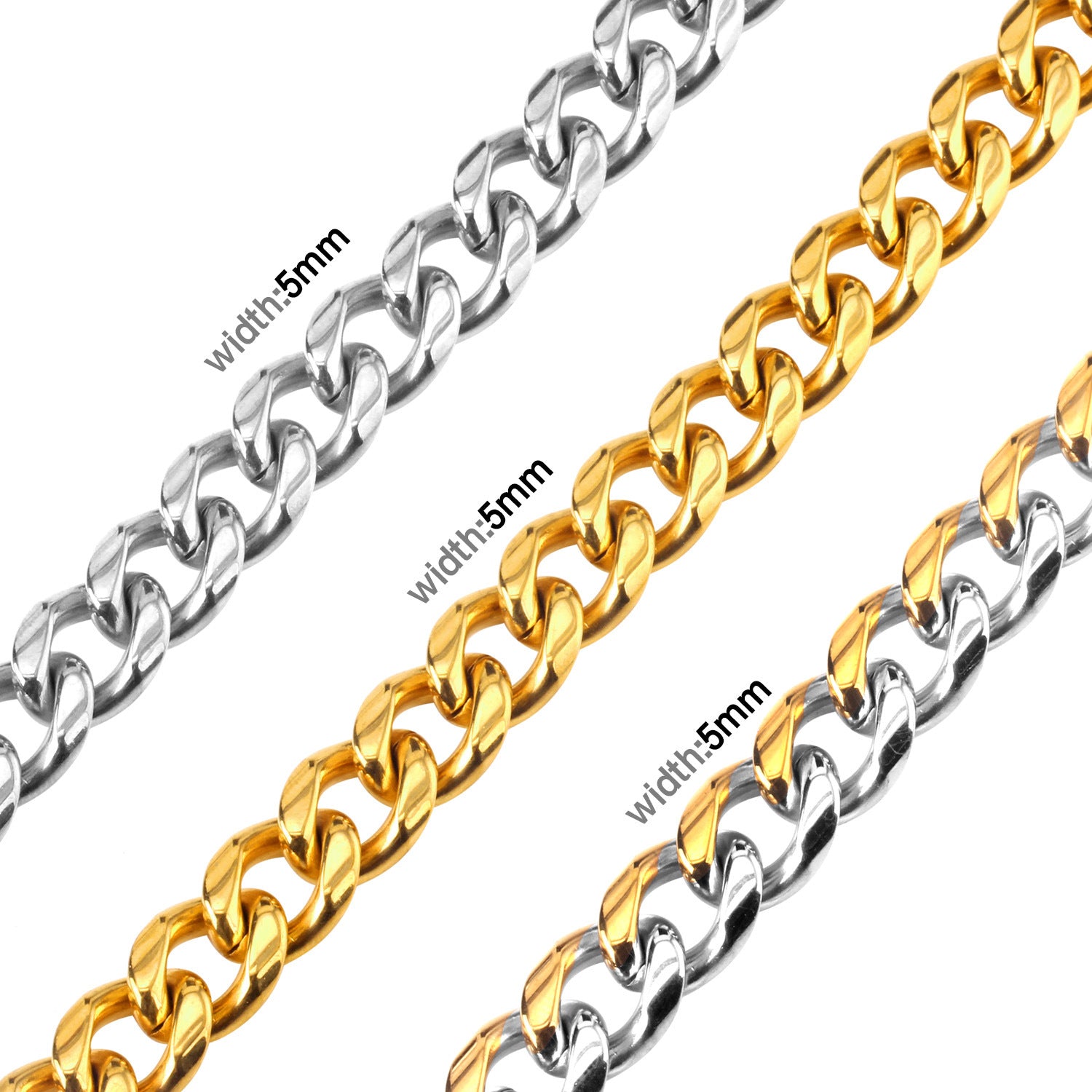 Damen Edelstahl Kettenarmband mit massivem Gliederdesign Shop Nory