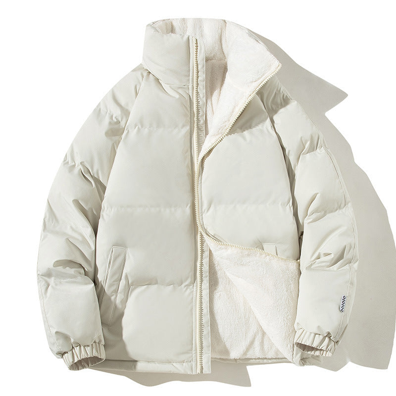 Damen Oversize-Pufferjacke mit Teddyfutter, Stehkragen und Eingrifftaschen Shop Nory