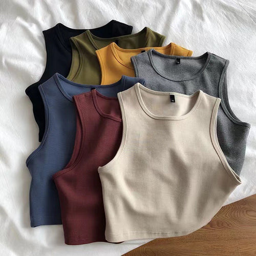 Damen Crop-Top aus atmungsaktivem Material mit figurbetontem Schnitt