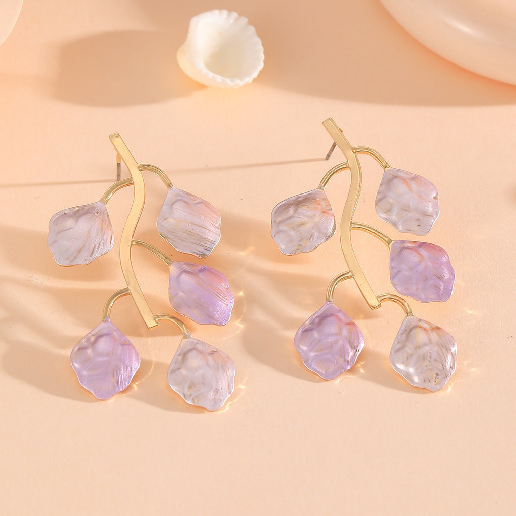Damen Ohrringe mit floralen Blütenblättern und hochwertigem Finish Shop Nory