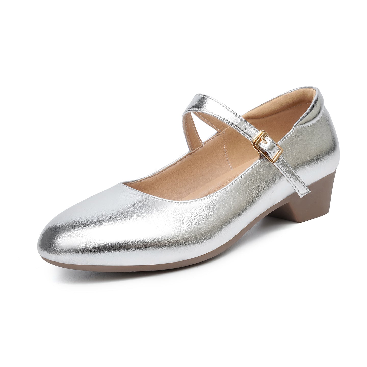 Damen Mary Jane Ballerinas mit modischer Schnalle und bequemer Sohle