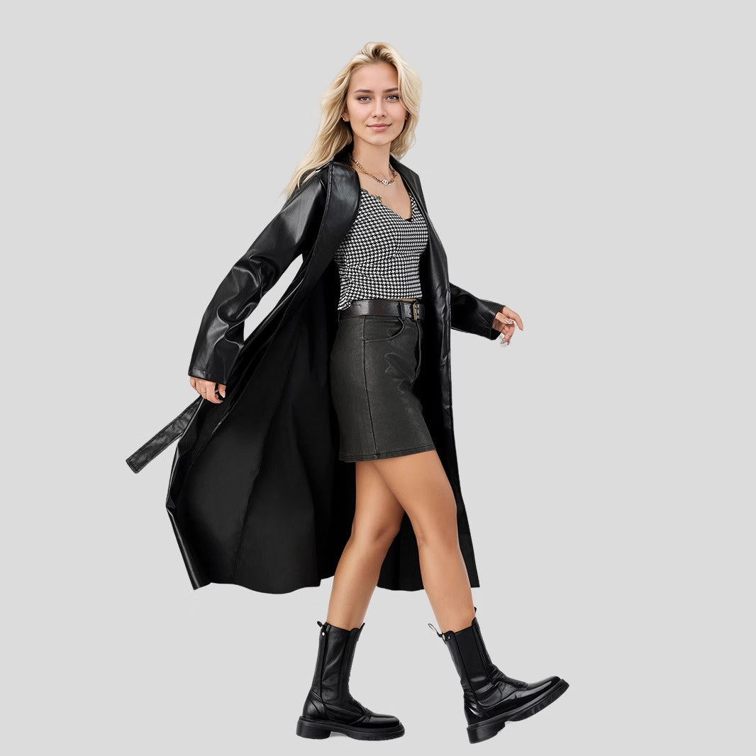 Elegante Steppjacke Damen im Trenchcoat-Stil