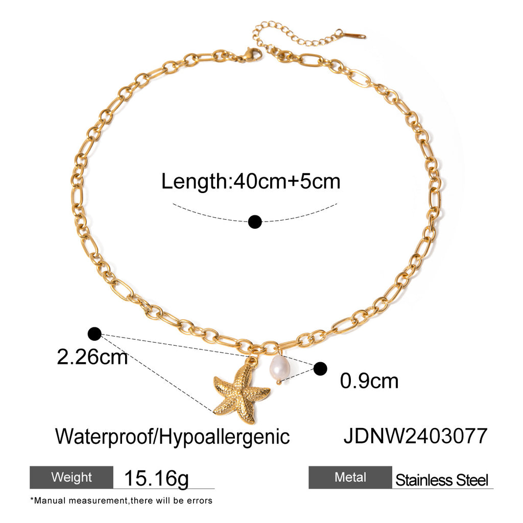 Damen Armband mit muschelmotivierten Anhängern aus hypoallergenem Edelstahl Shop Nory