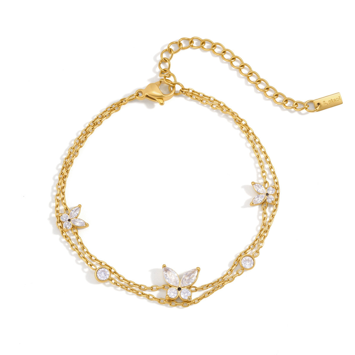Damen Armband mit filigranen Blumenakzenten und elegantem, hypoallergenem Design Shop Nory