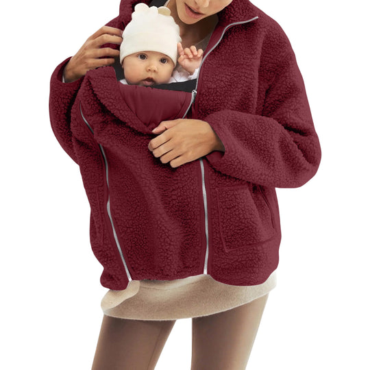 Damen nan oversized Teddyfleece Jacke mit Stehkragen und durchgehendem Reißverschluss Shop Nory