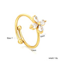 Damen Ring mit floralem Design und funkelnden Zirkonia Shop Nory