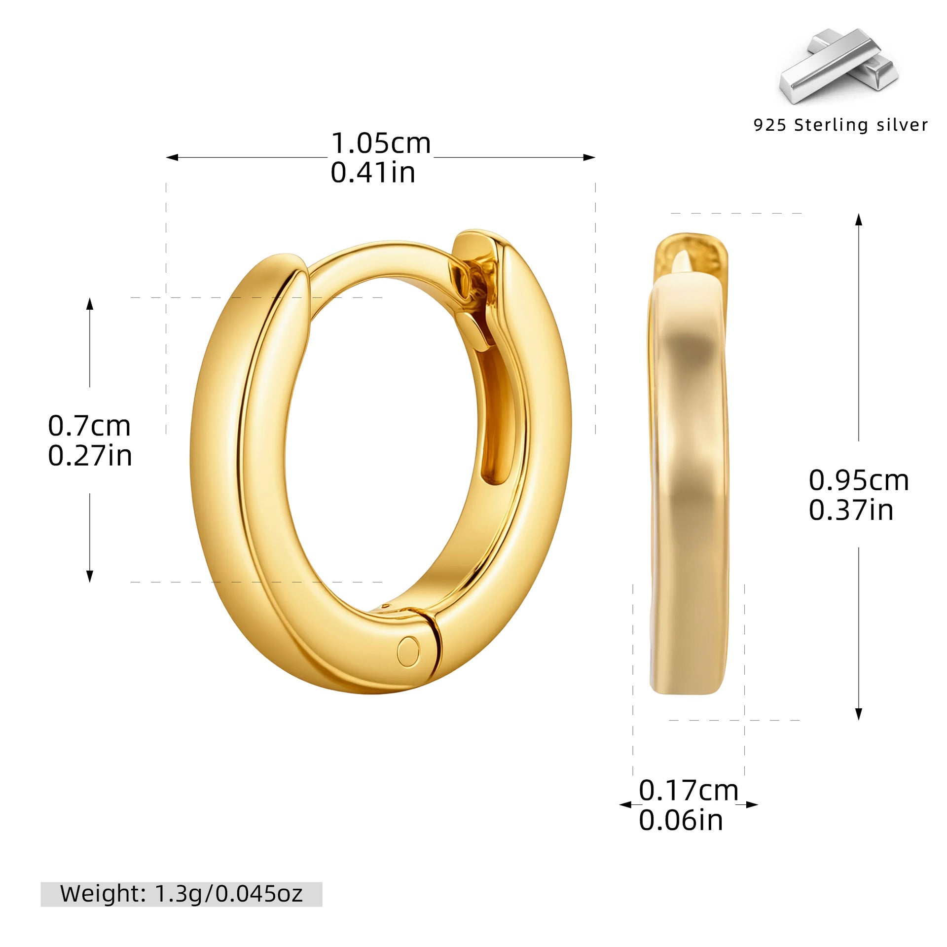 Damen Creolen mit modernem geschwungenem Design aus hochwertigem 925 Sterling Silber Shop Nory