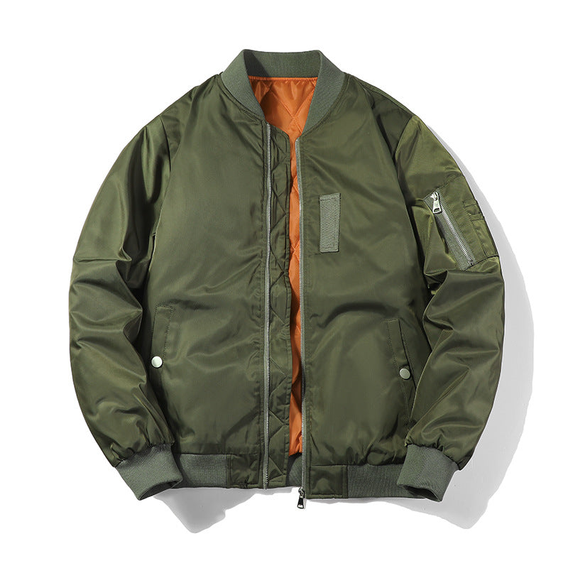Herren Bomberjacke im Pilotenblouson‑Stil aus Nylon mit wattierter Innenfütterung und Ärmeltasche Shop Nory