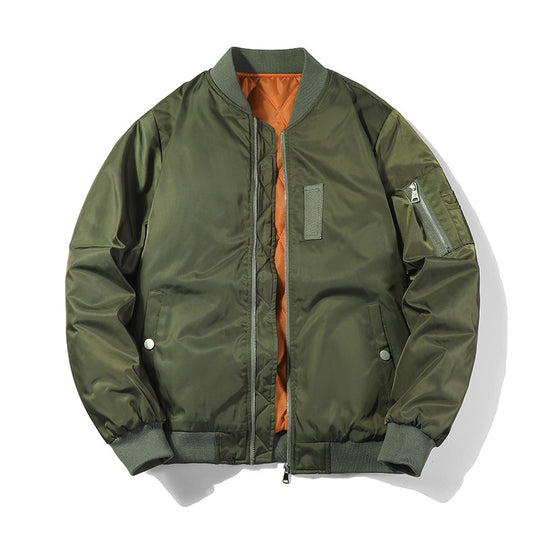 Herren Bomberjacke im Pilotenblouson‑Stil aus Nylon mit wattierter Innenfütterung und Ärmeltasche Shop Nory