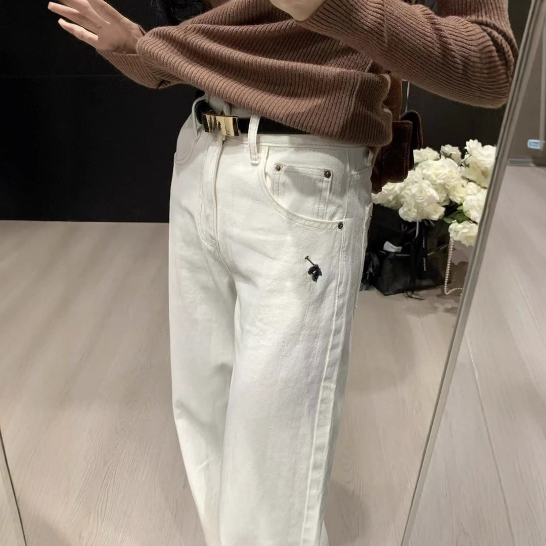 Damen Weite High-Waist Jeans Shop Nory