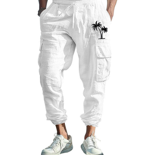 Herren Cargohose mit seitlichen Taschen und verstellbarem Bund