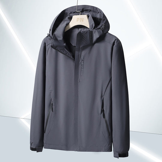 Herren Leichte Softshell-Funktionsjacke mit atmungsaktivem Meshfutter und verstellbarer Kapuze Shop Nory