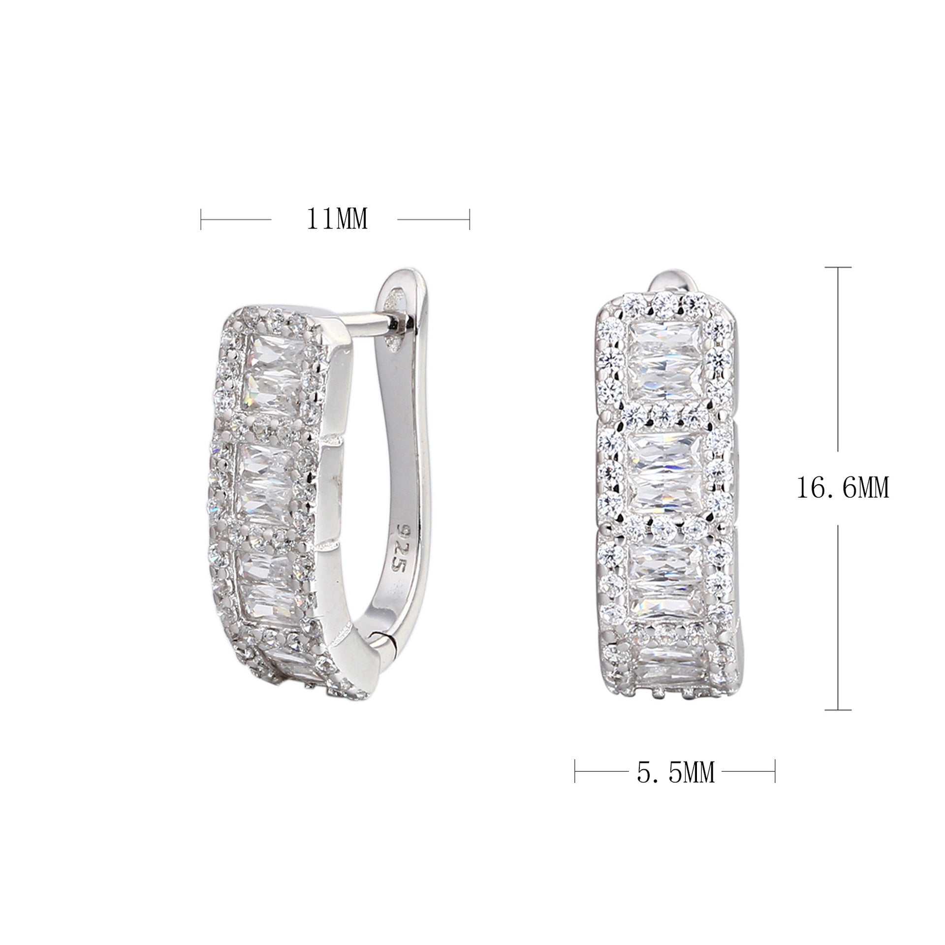 Damen Ohrhänger mit funkelndem Zirkon-Arrangement und elegantem Design Shop Nory