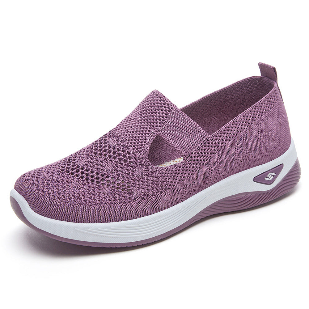 Damen nan leichter gestrickter Slipper-Sneaker mit elastischem Mittelriemen und ergonomischer Memory-Komfortsohle Shop Nory