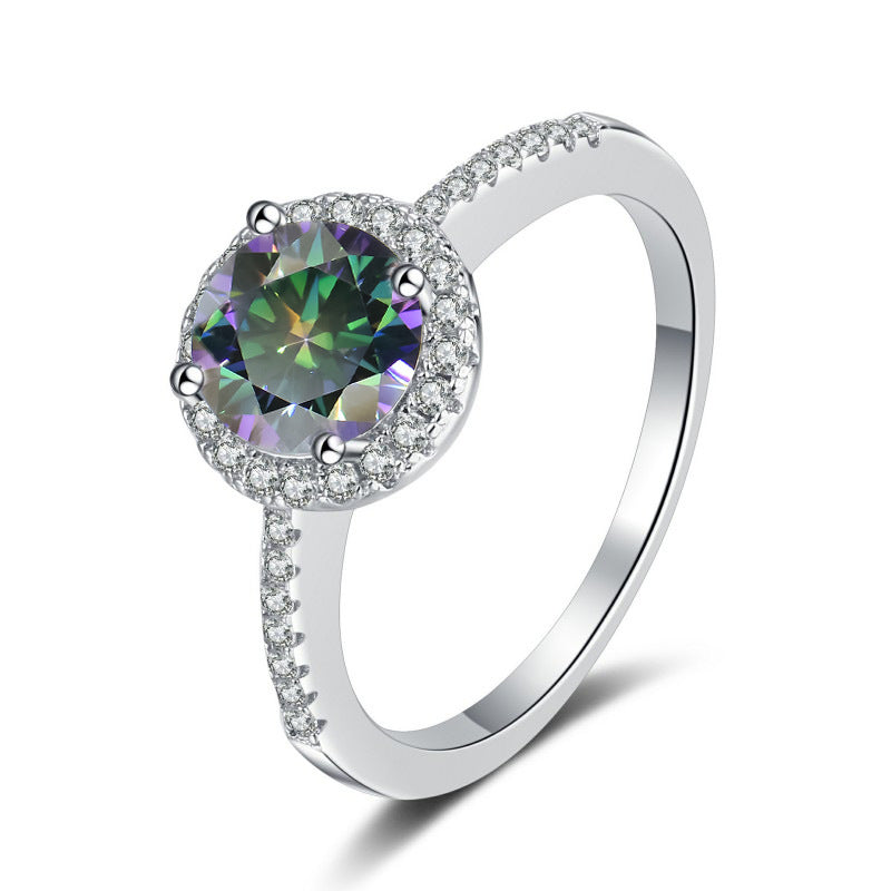 Damen Verlobungsring mit strahlendem gelbem Zirkon und funkelndem Design Shop Nory