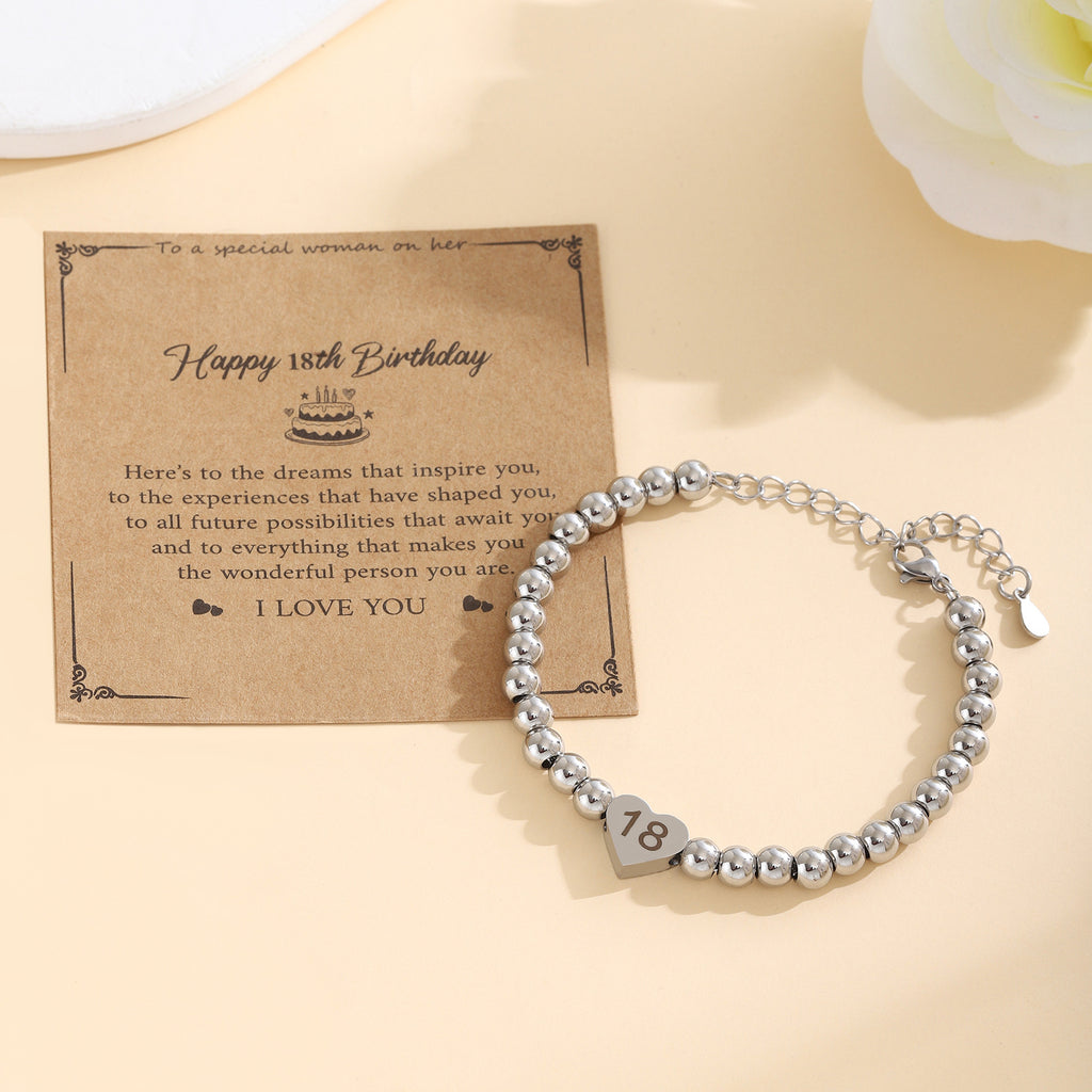 Damenarmband mit Herzanhänger und personalisierbarem Charm Shop Nory