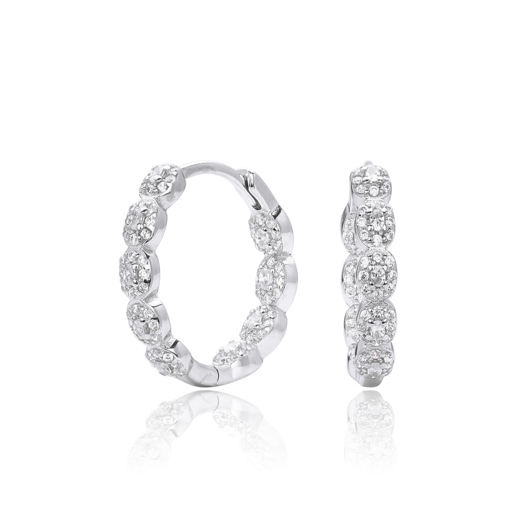 Damen Ohrhänger mit luxuriösen Zirkon-Akzenten aus 925 Sterlingsilber Shop Nory