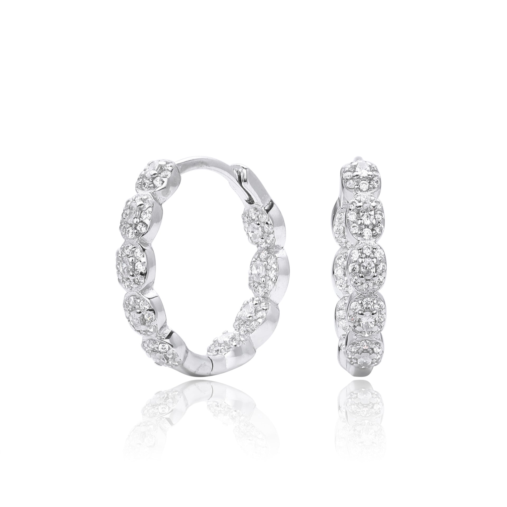 Damen Ohrhänger mit luxuriösen Zirkon-Akzenten aus 925 Sterlingsilber Shop Nory