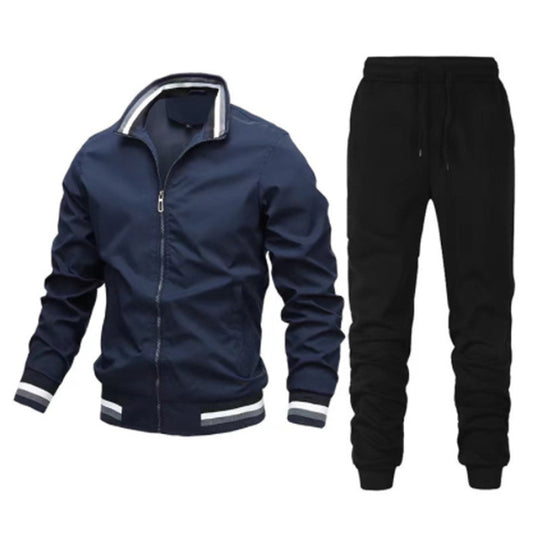 Herren nan sportlicher Freizeit Trainingsanzug Set mit Bomberjacke und elastischer Jogginghose Shop Nory