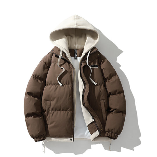 Herren Zweilagige Steppjacke mit herausnehmbarer Fleece-Kapuze und Thermoisolierung Shop Nory