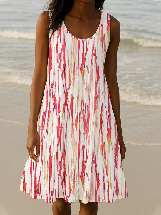 Damen Sommerliches A-Linien Kleid mit einzigartigem Ombre-Design Shopnory
