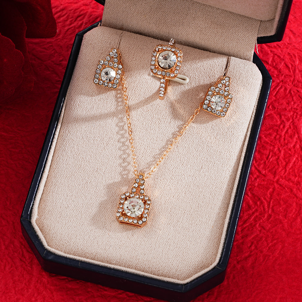 Damen Schmuckset mit funkelnden Zirkonia und eleganten Details Shop Nory