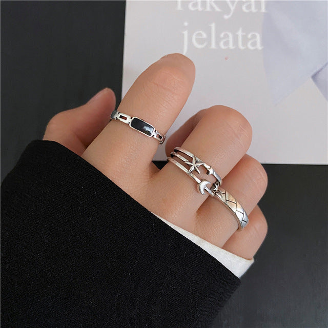 Damen romantisches und elegantes Ring-Set Shop Nory