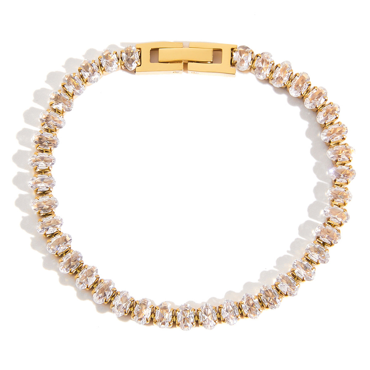 Damen Armband aus hypoallergenem Edelstahl mit funkelnden Zirkonia-Steinen Shop Nory