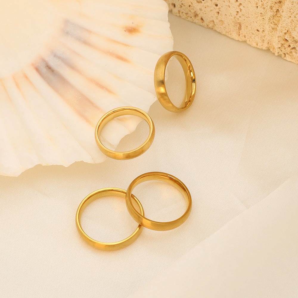 Damen eleganter, zeitloser Hochzeitsring aus Edelstahl Shop Nory