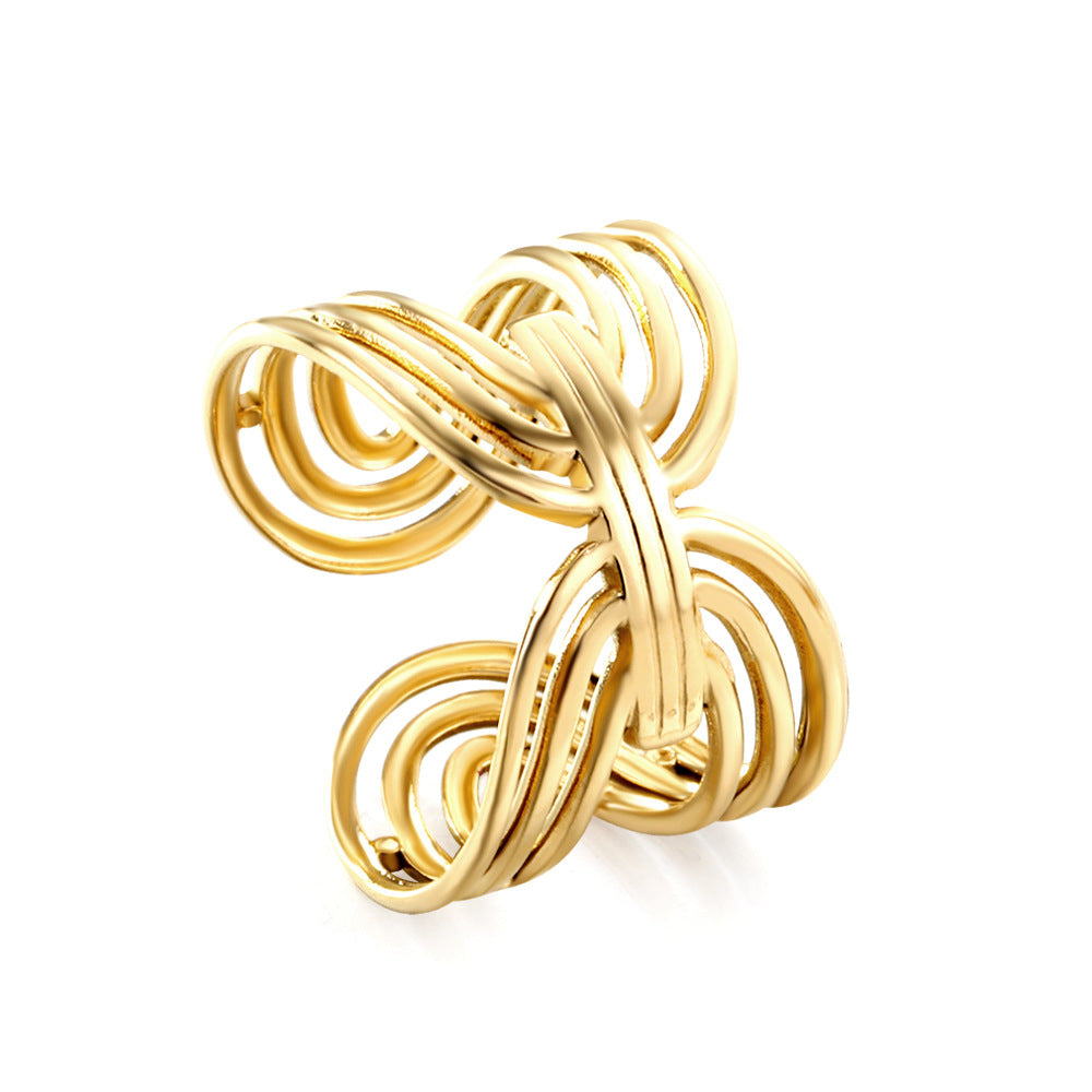Damen moderner Offener Ring mit trendigem Schriftzug Liebe Shop Nory