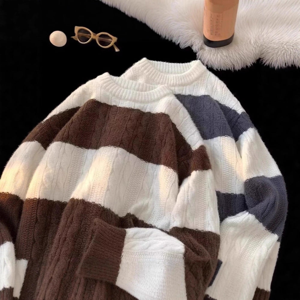 Damen Lässiger Strickpullover mit Zopfmuster Shop Nory