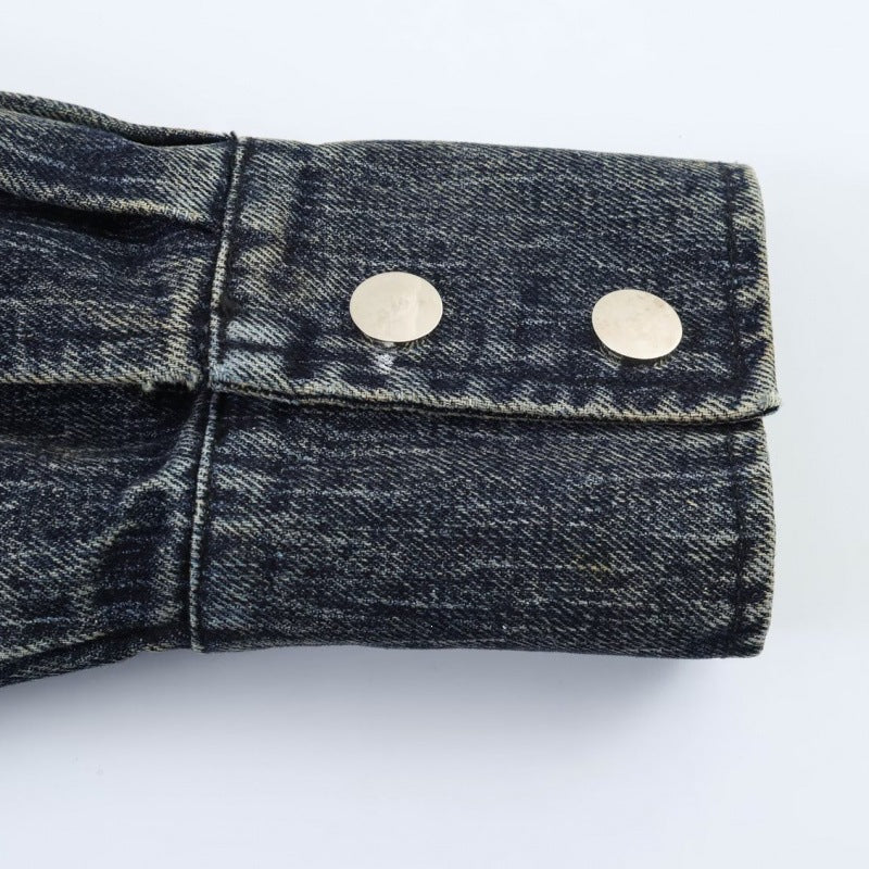 Damen oversized Cropped-Jeansjacke mit weitem Kragen Shop Nory
