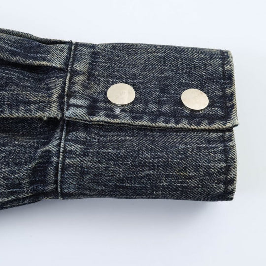 Damen oversized Cropped-Jeansjacke mit weitem Kragen Shop Nory