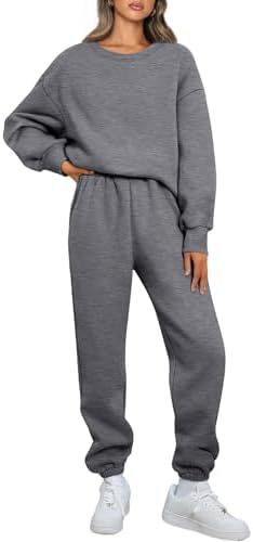 Damen nan Relaxed-Loungewear-Set mit Oversize Rundhals-Sweatshirt und taillierter High-Waist Jogginghose aus French Terry Shop Nory