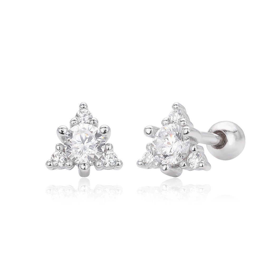 Damen Ohrstecker mit funkelndem Zirkon-Akzent in floralem Design Shop Nory