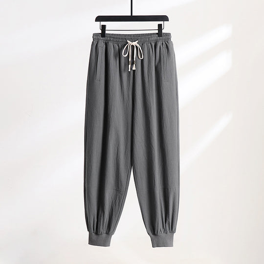 Herren Leichte Baumwoll-Jogginghose mit Kordelzug, Elastischem Bündchen und praktischen Taschen Shop Nory