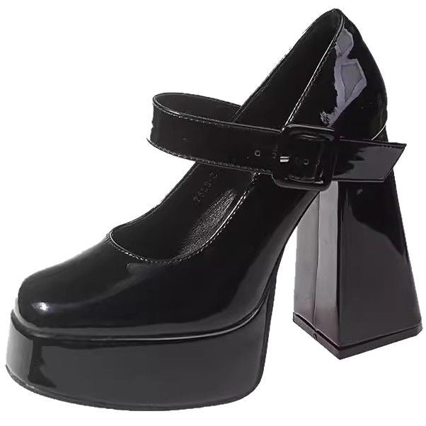 Damen Plateau‑Mary‑Jane Pumps mit Schnallenriemen und sculpted Blockabsatz Shop Nory